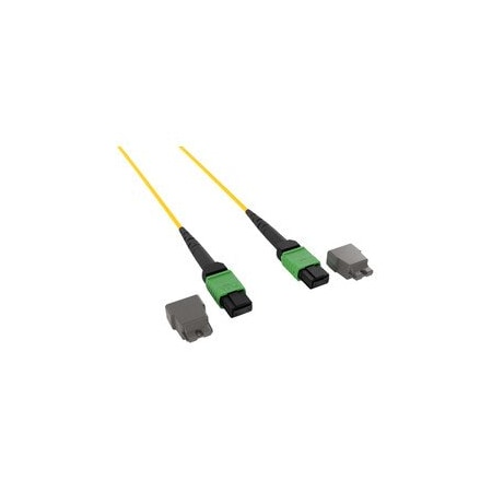 Cable Wholesale Plenum 12 Strand MTP/APC Fiber Optic Patch Cable, Type B, Female, OS2 9/125 Singlemode, Yellow MPMP-21101