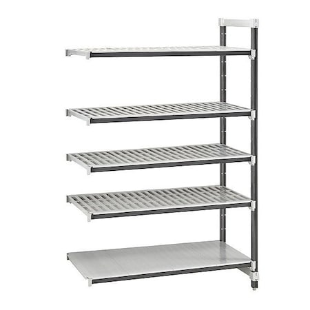 Cambro Shelving Unit, 58 in L, Speckled Gray EXA246084VS5480