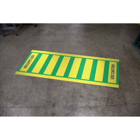 Creative Safety Supply Crosswalk Floor Sign, 216 in Height, 48 in Width FS40091-48X216