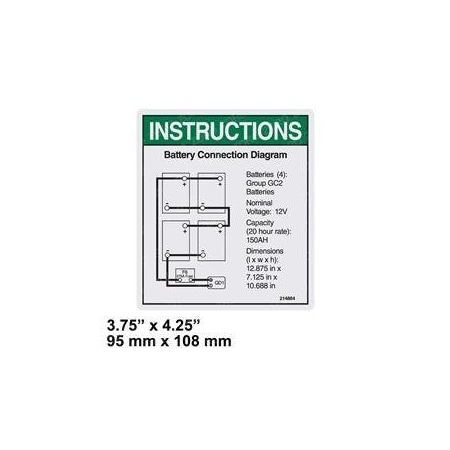 Genie REPLACEMENT DECAL-BATT. CONNECTION-GS-4047 214864