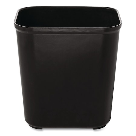 Rubbermaid Commercial 7 gal Rectangular Indoor Metal Can, Black, Open Top, Fiberglass, 14.5 in FG254300BLA