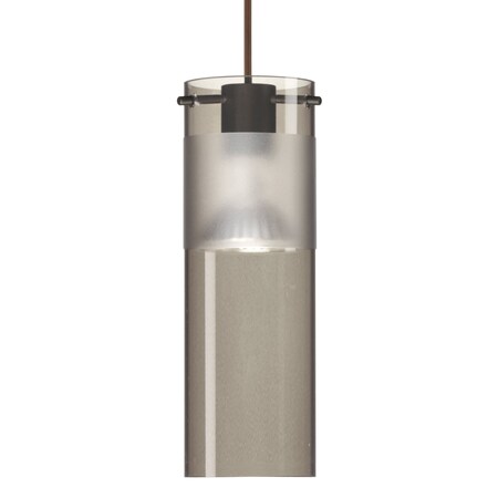 Besa Lighting Besa Scope Pendant, Smoke/Frost, Bronze Finish, 1x 50W MAX GY6.35 Base 1XT-6527ES-BR