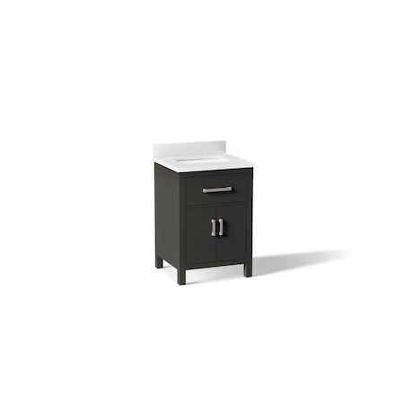 Kohler Kresla 24" bathroom vanity cabinet with sink and quartz top 40637-BD1-BWK