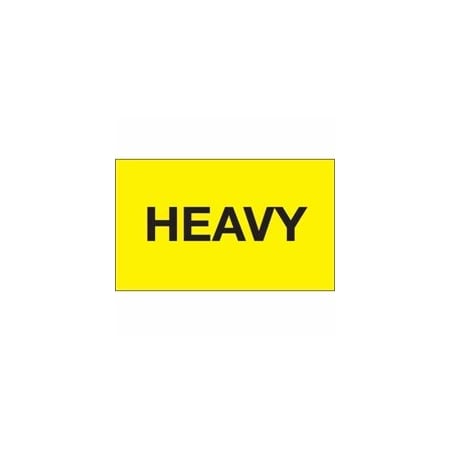 Bubblefast 3 x 5'' - '' Heavy'' Fluorescent Yellow Labels BFDL3391