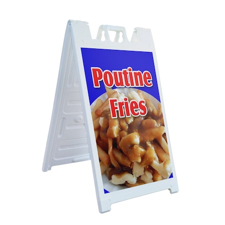 Signmission Poutine Fries, A-Frame & 2 Sign Inserts, Heavy-Duty Plastic Frame SBHD-C-2436-Poutine Fries