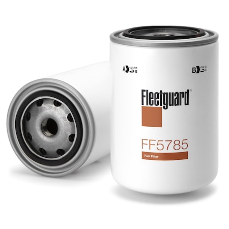 Fleetguard Fuel Filter, 5.625 in, Spin-On FF5785