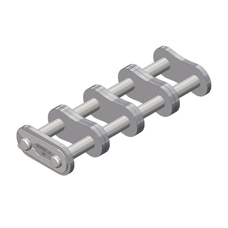 Senqcia Inspire Series SBR 50-4CL Quad Strand Spg Clip Connecting Link, 50-4 chain, 5/8 P, 2.98 OAW, .2 Pin S-50-4CL