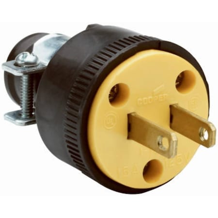 Legrand Straight Blade Connector, 1-15P, 15 A, 125V AC, 2 Pole, 2 Wire, Black 111MCCC10
