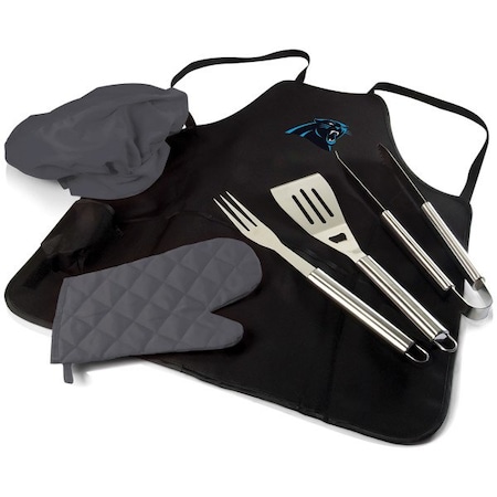 Picnic Time Family Of Brands NFL Carolina Panthers - BBQ Apron Tote Pro Grill Set 635-88-179-054-2