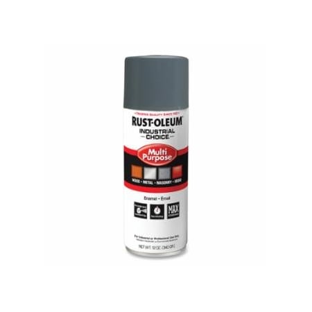 Rust-Oleum Industrial Choice 1600 System Enamel Aerosols, 12 oz, Universal Gray, High-Gloss, 6PK 647-1686830V