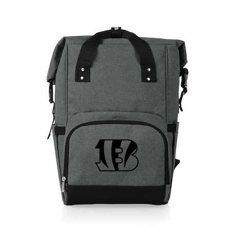 Picnic Time Family Of Brands NFL Cincinnati Bengals - On The Go Roll-Top Backpack Cooler 616-00-105-074-2