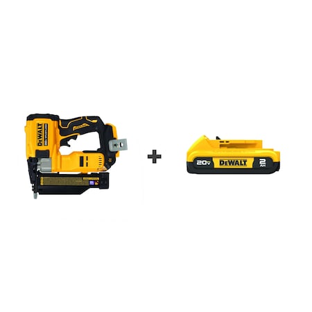 Dewalt Nail Gun, 23 ga, Strip, BONUS BATTERY DCN623B/DCB203