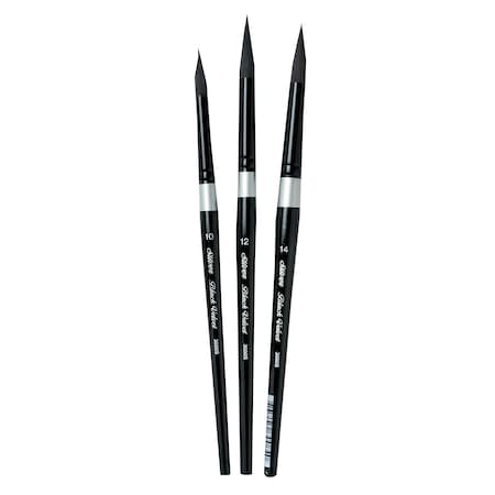 Silver Brush Black Velvet Large Round Brushes, 3-Piece Set BV-3056