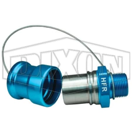 Dixon FloMAX High Flow Dry Disconnect Receiver with Cap, Adapter, Quick Disconnect Coupler x FNPT, Aluminu HFR-C3