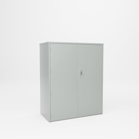 Pucel Heavy Duty Storage Cabinet, 48 in W x 60 in H x 24 in D, 3 Adjustable Shelves, Gray HDSC-4860-24-3