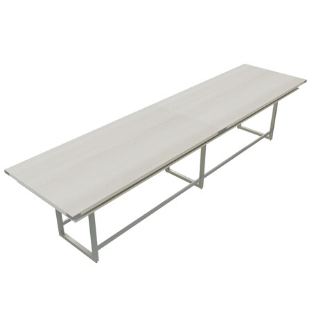 Mirella Conference Table, Steel Frame, Silver MRH16WAH