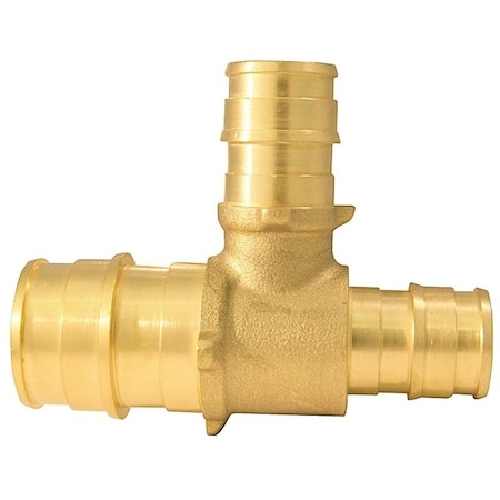 Apollo Valves Expansion Series Reducing Pipe Tee, 34 x 12 x 12 in, Barb, Brass, 200 psi Pressure EPXT341212