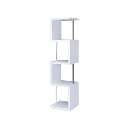 Coaster 66.5 x 15.5 x 15.5 in. Home Office Bookcase, White 801418