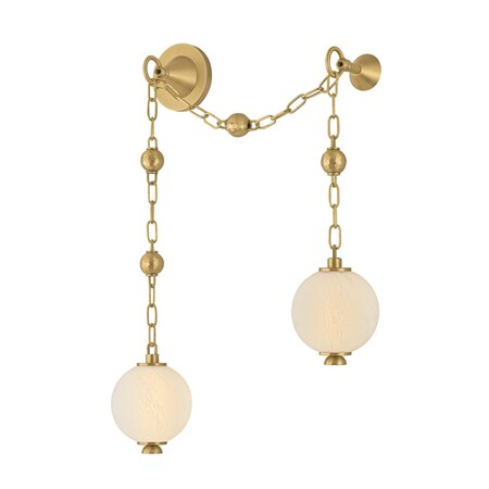 Corbett Lighting Corda 2 Light Wall Sconce in Vintage Brass Finish 557-02-VB