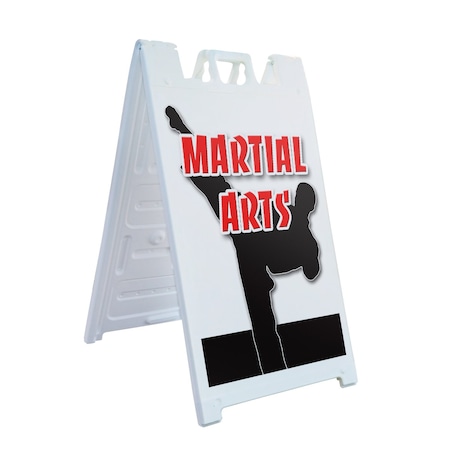 Signmission Martial Arts, A-Frame & 2 Sign Inserts, Heavy-Duty Plastic Frame SBHD-C-2436-Martial Arts