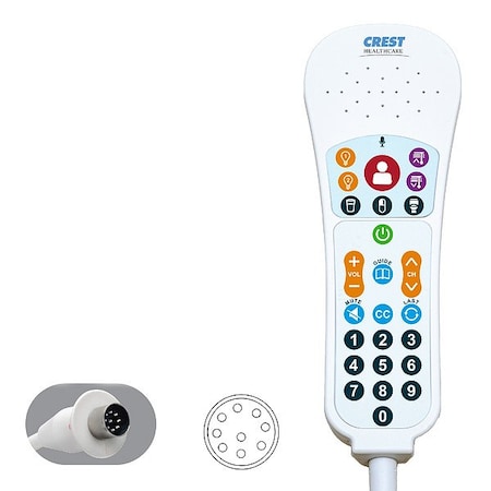 Crest Healthcare Pillow Speaker, RR5, 2 Light, PTW, Blinds EN4902ERAJBBXX5J1