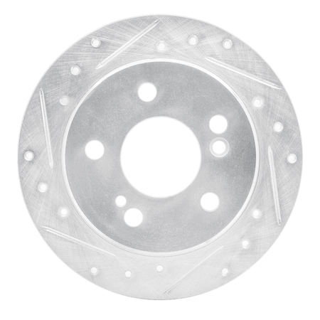 Dynamic Friction Co DFC Brake Rotor - Drilled and Slotted - Silver 631-63015L