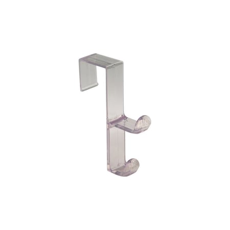 Idesign Hook 5-1/2in L Clear Plastic Medium/Large Over the Door Double Clear 16100