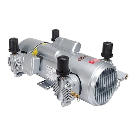 Gast Piston Air Compressor, Size 3/8", 1725 RPM 7HDD-10-M750X