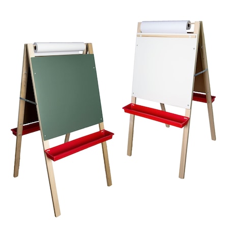 Flipside Adjustable Paper Roll Easel - Green Chalk/White Markerboard 17325