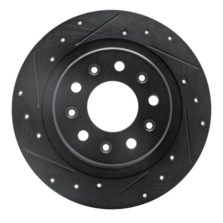 Dynamic Friction Co DFC Brake Rotor - Drilled and Slotted - Black 633-47075L