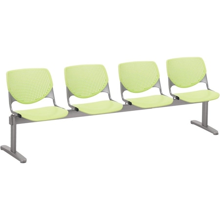 Kfi Kool Beam Seat Beam Seating, 95 in W 22" L 31" H, Polypropylene Seat 2300BEAM4-P14