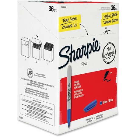 Sanford Blue Permanent Marker, Fine Tip 1920932