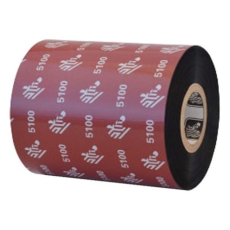 Zebra THERMAL TRANSFER RIBBON, Resin, Black 05100BK08345