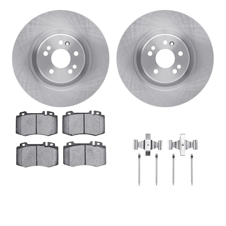 Dynamic Friction Co DFC Rotors with EURO 5000 Ceramic Brake Pads includes Hardware 6612-63388