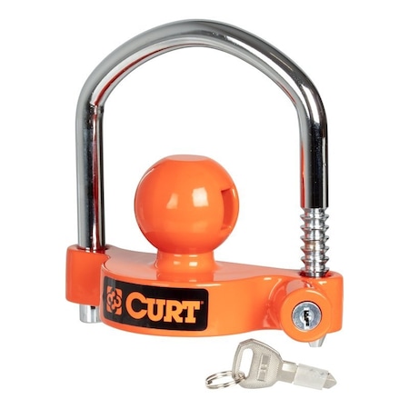 Curt Universal Trailer Coupler Lock, Aluminum/Carbon Steel, Powder-Coated 23090