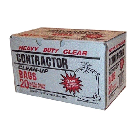 Primrose Plastics 42 gal 3 Mil Clear Contractor Bag, 20PK 227398
