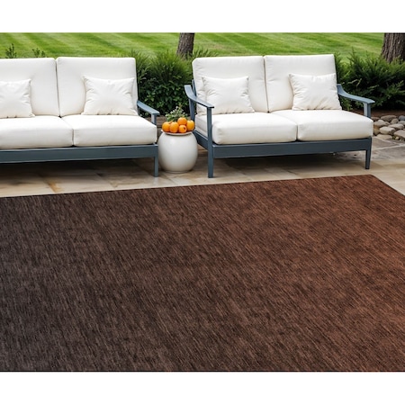 Homeroots 8' X 10' Orange And Charcoal Abstract Washable Indoor Outdoor Area Rug 588969