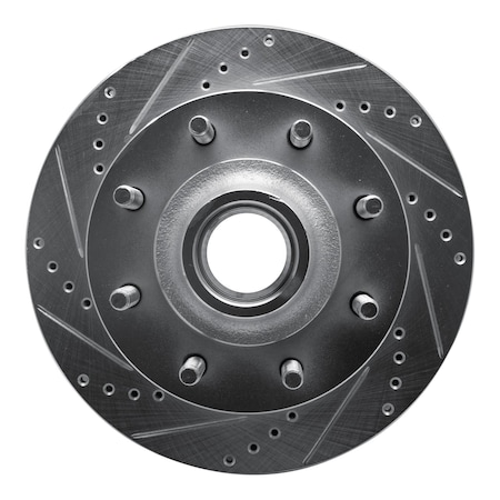 Dynamic Friction Co DFC Brake Rotor - Drilled and Slotted - Silver 631-54163L