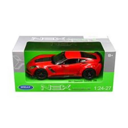 Welly 2017 Chevrolet Corvette Z06 Red 1-24 - 1-27 Diecast Model Car 24085R