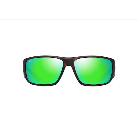 Maui Jim Keha AF Men's Matte Dark Havana Frame Maui Green Lens Polarized Sunglasses 6.03429E+11