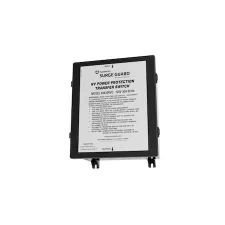 Southwire TRANSFER SWITCHES AND PANELS RV Transfer Power Between Shore And RV Generator Automatic 120 Volt 40430RVC1