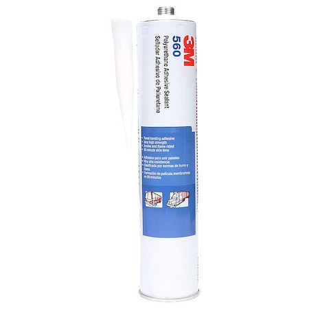 3M Polyurethane Adhesive Sealant, 20 oz, Sausage Pack, White, Polyurethane Base, 560 560
