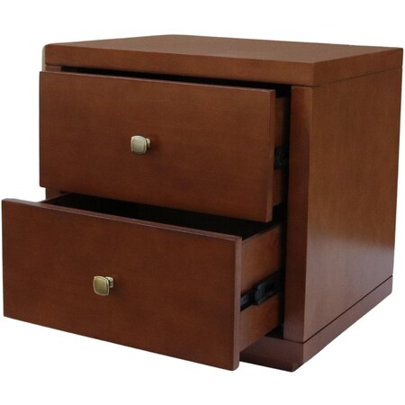 Homeroots Two Piece Brown Solid and Manufactured Wood Bedroom Set 569383