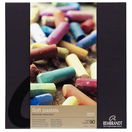 Rembrandt Soft Pastel Cardboard Box Set, General Selection, Half Sticks, 90-Piece Set 31823145