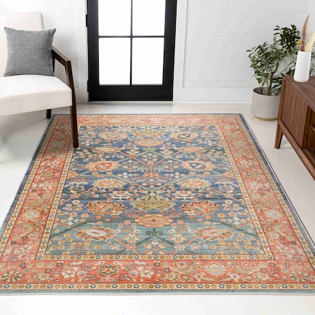 Jonathan Y Alba Modern Faded Peshawar Plum/Terracotta 4 ft. x 6 ft. Area Rug MDP304C-4