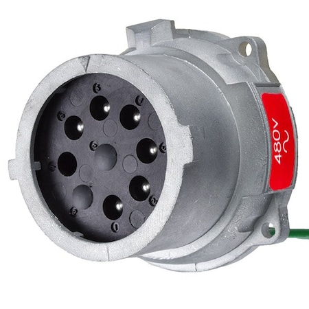 Meltric DN9c INLET METAL SIZE 3 IP 54/55 6P+G 20 A 480 VAC/130 VDC 60 Hz 17-18061