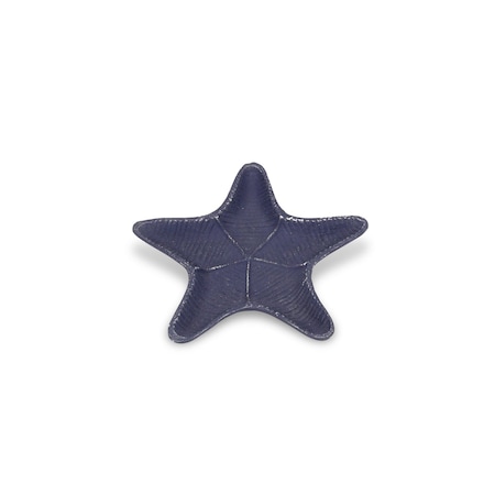Homeroots 8in Blue Starfish Cast Iron Vanity Tray 483177