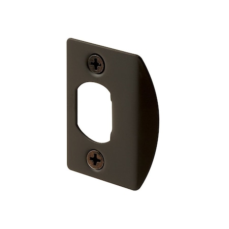 Defender Security Latch Strike, 2-1/4 in L, 1-7/16 in W, Steel, Bronze Pair E 2516
