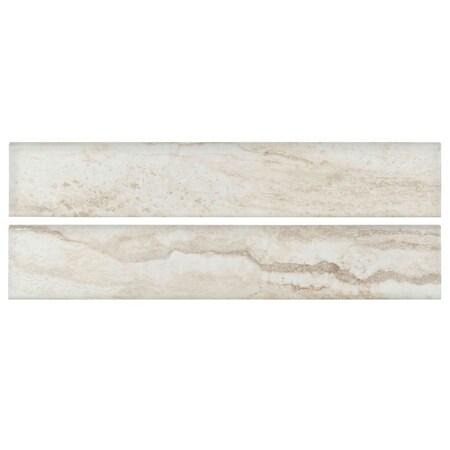 Msi Bernini Bianco Bullnose 3 In. X 18 In. Porcelain Wall Tile, 30PK ZOR-PT-TR-0112