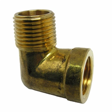 Larsen Supply Co 90 deg 0.5 in. Male Iron Pipe x 0.5 in. Female Pipe Thread Brass Street Elbow 208178